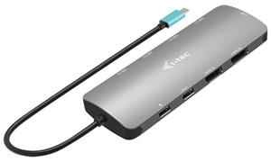 i-Tec dokovacia stanica USB-C Metal Nano, 2x USB 3.2, 2x USB 2.0, 2x HDMI, LAN, Power Delivery 100W