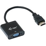 i-Tec, HDMI/VGA, M/F, 0,15cm, čierny