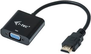 i-Tec, HDMI/VGA, M/F, 0,15cm, čierny
