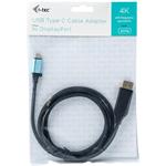 i-Tec kábel USB-C na DisplayPort M/M, prepojovací, 4K/2K 60Hz, 2,0m