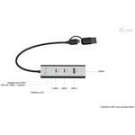 i-Tec Universal Charging Metal HUB 2x USB-C + 2x USB-A Port, Power Delivery 85W