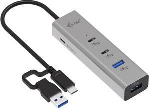 i-Tec Universal Charging Metal HUB 2x USB-C + 2x USB-A Port, Power Delivery 85W