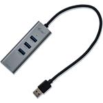 i-Tec USB 3.0 Metal HUB 3 Port + Gigabit Ethernet, sieťový adaptér, (rozbalené)