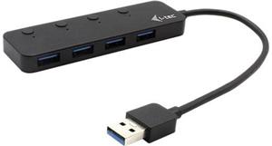 i-Tec USB 3.0 Metal HUB 4 s jednotlivými spínačmi zapnutia a vypnutia