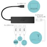 i-Tec USB-C 3.1, 3port + Gigabit Ethernet, hub