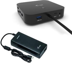 i-Tec USB-C Dual Display Docking Station s Power Delivery 100W + Universal Charger 112W