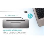i-Tec USB-C Metal Ergonomic 4K 3x Display dokovacia stanica, Power Delivery 85W + nabíjačka 100W