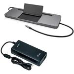 i-Tec USB-C Metal Low Profile Triple Display Docking Station + Power Delivery 85 W Charger 112W (bundle)