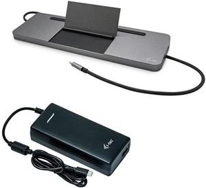 i-Tec USB-C Metal Low Profile Triple Display Docking Station + Power Delivery 85 W  Charger 112W (bundle)