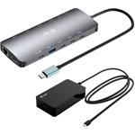 i-Tec USB-C Metal Nano 3x Display Dock, 2x HDMI 1x USB-C video, PD 140W + Charger 140 W