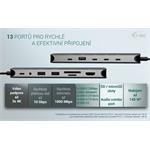 i-Tec USB-C Metal Nano 3x Display Dock, 2x HDMI 1x USB-C video, Power Delivery 140W