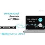 i-Tec USB-C Metal Nano 3x Display Dock, 2x HDMI 1x USB-C video, Power Delivery 140W