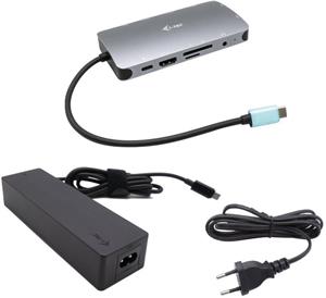 i-Tec USB-C Metal Nano Dock HDMI/VGA with LAN + Power Delivery 100W + adaptér 100W