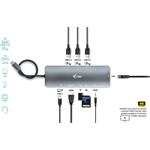 i-Tec USB-C Metal Nano dokovacia stanica 4K HDMI LAN, Power Delivery 100 W + nabíjačka 100W