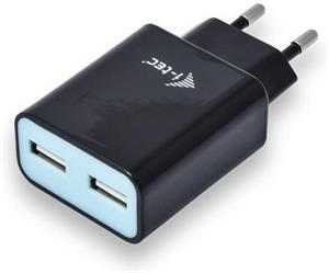 i-Tec USB nabíjačka 2 Port 2.4A, čierna