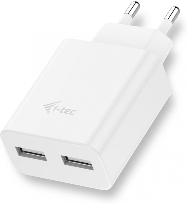itec USB Power Charger 2 Port 2.4A White CHARGER2A4W