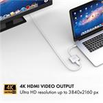 i-Tec USB3.1C na HDMI+USB3.0A+PD, M/F+F+F, redukcia