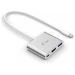 i-Tec USB3.1C na HDMI+USB3.0A+PD, M/F+F+F, redukcia