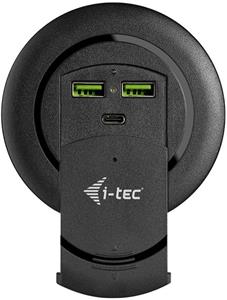 i-Tec vstavaná rýchlo nabíjačka  do stola USB-C, 3x USB 3.0, 96w