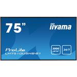 iiyama LH7510USHB-B1, 75", čierny