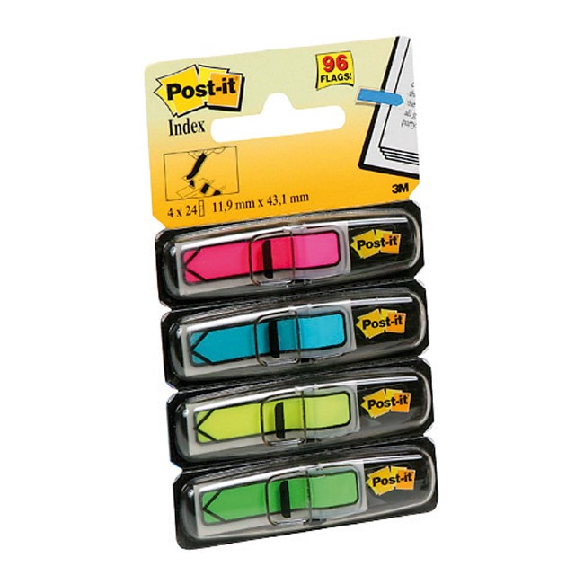 Index 3M Post-it šípky neonove 12,5x43mm