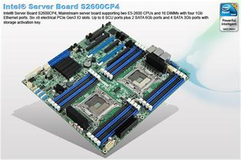 Intel® S2600CP4 (Canoe Pass) server board DP XeonE6-26xx 16 DIMM DDR3