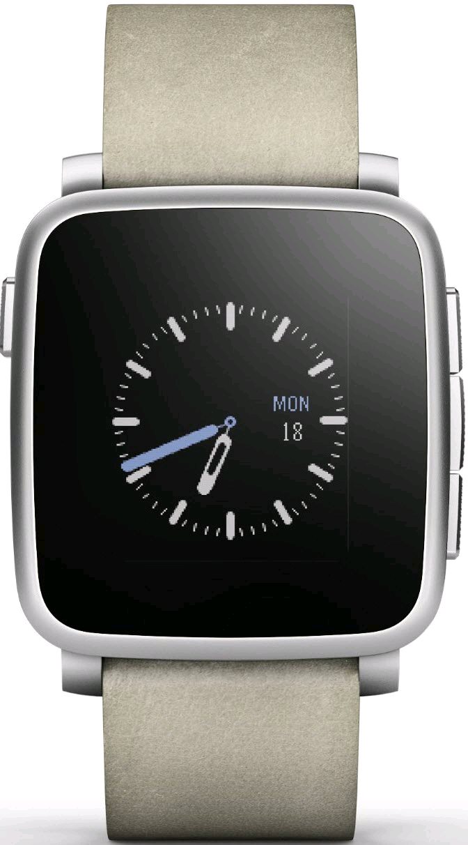 pebble time steel smartwatch