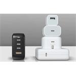 INVZI GanHub nabíjačka, 100W, EU/UK/AU/US, čierna