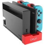 iPega 9186, nabíjacia stanica pre N-Switch a Joy-con, čierno-červená