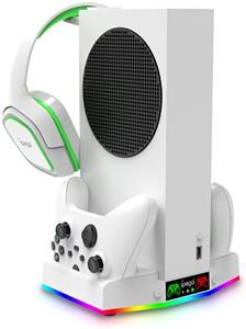 iPega multifunkčný nabíjací RGB stojan s chladením pre Xbox Series S + 2ks batérií