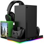 iPega multifunkčný nabíjací RGB stojan s chladením pre Xbox Series X