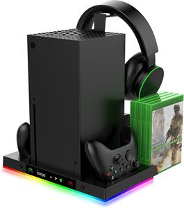 iPega multifunkčný nabíjací RGB stojan s chladením pre Xbox Series X