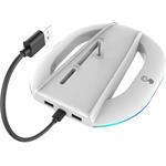 iPega P5S035SA vertikálny stojan, 2xUSB-A s RGB pre PS5 Slim/PS5 Pro, biely