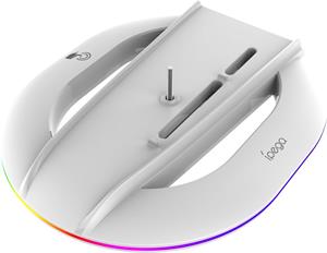 iPega P5S035SA vertikálny stojan, 2xUSB-A s RGB pre PS5 Slim/PS5 Pro, biely