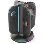 iPega SW2052 nabíjacia stanica s RGB pre JoyCon ovládače Nintendo Switch 2, čierna