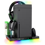 iPega XBX024S multifunkčný nabíjací RGB stojan s chladením pre Xbox