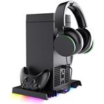 iPega XBX024S multifunkčný nabíjací RGB stojan s chladením pre Xbox