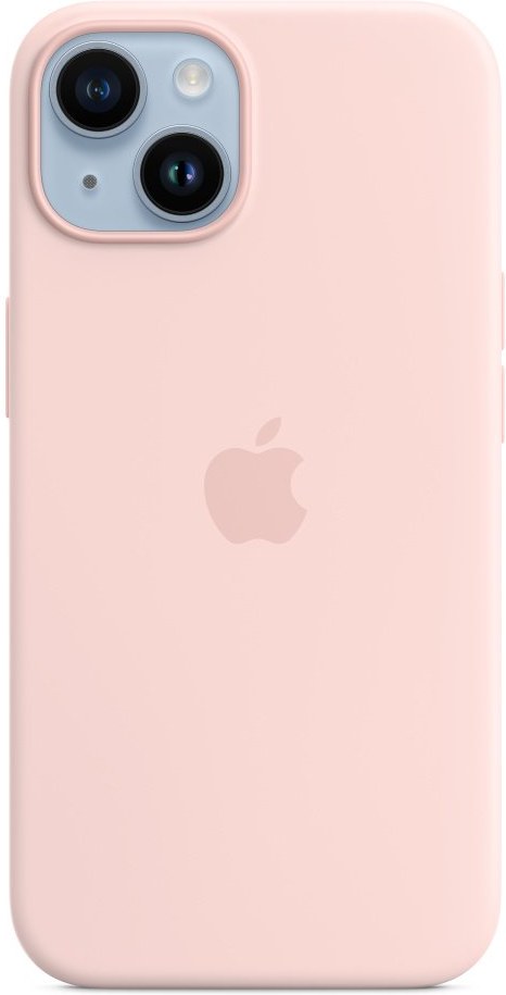 iPhone 14 Silicone Case with MS - Chalk Pink