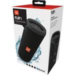 JBL Flip3, čierny bluetooth prenosný reproduktor