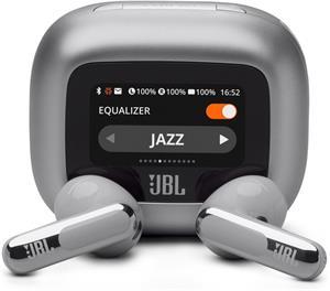 JBL Live Flex 3 Silver, bezdrôtové slúchadlá, strieborné