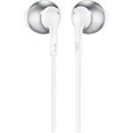 JBL T205BT, slúchadlá, strieborné