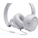 JBL Tune 500 White, náhlavné slúchadlá, biele