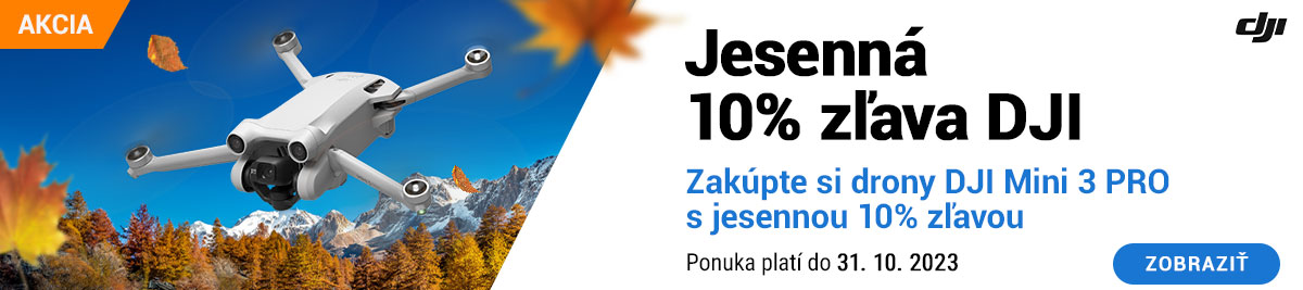 Jesenná 10% zľava na DJI Mini 3 PRO