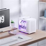 Jonsbo C6 MAX, Micro-ATX, temperované sklo, biela