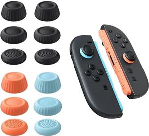 JSAUX sada krytiek a rukovätí joysticku s viacerými režimami a ochranou páčky pre Switch 2, 6 ks