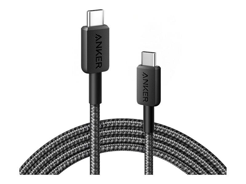 Kabel Anker 322 USB-C/USB-C 1,8m 60W černý