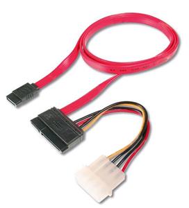 Kábel Serial ATA dátový a napájaci SATA150/300 pre HDD, 0.5m