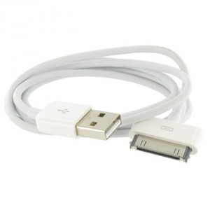 Kábel USB typ A-M, 1.2m, iPod/iPhone, prepojovací, biely