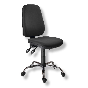 Kancelárska stolička 1140ASYN C chróm/čierna AM117T