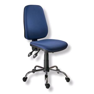 Kancelárska stolička 1140ASYN C chróm/modrá 